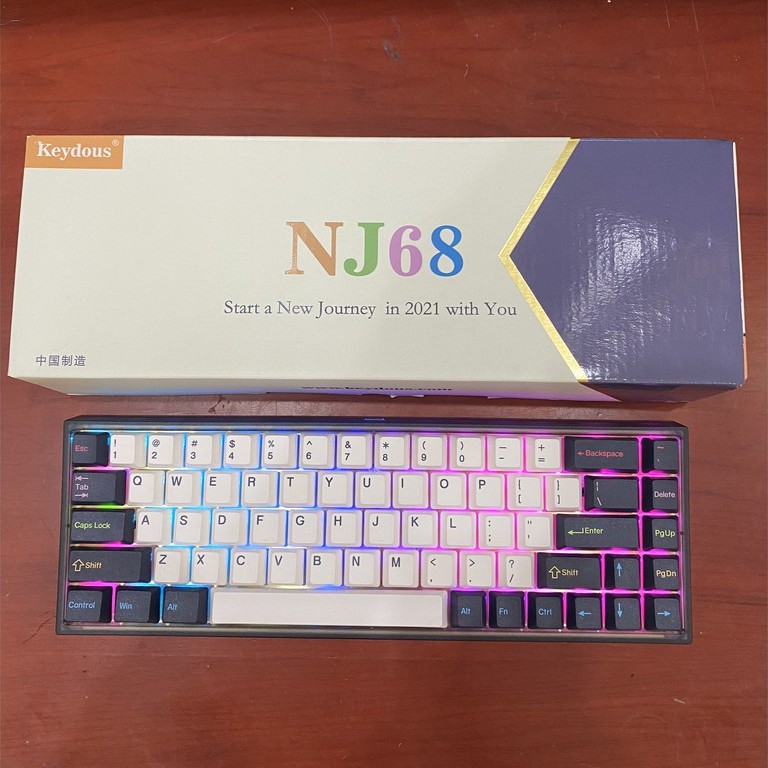 HOTSWAP - Bàn phím cơ NJ68 RGB Box Switch 68 phím bản cao cấp Plate Đồng/Thép,Bluetooth 5.0 pin 3100Mah - Chính Hãng | BigBuy360 - bigbuy360.vn
