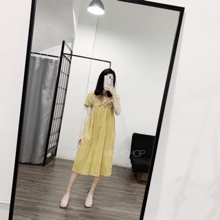 Đầm zara thêu baby doll