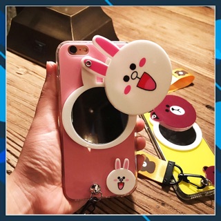 Ốp gương Gấu Brown và Thỏ Cony