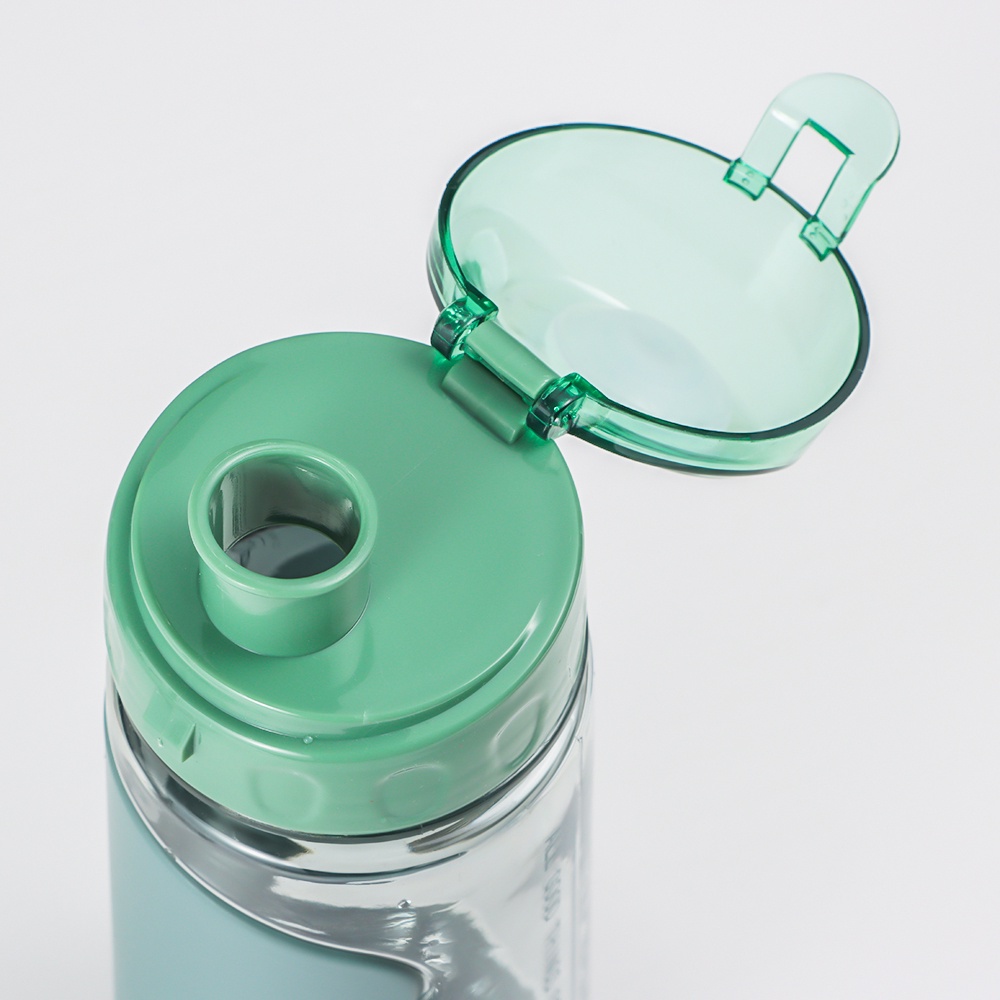 Bình nước thể thao bằng nhựa cấp thực phẩm trong suốt chống rò rỉ dung tích 500ml