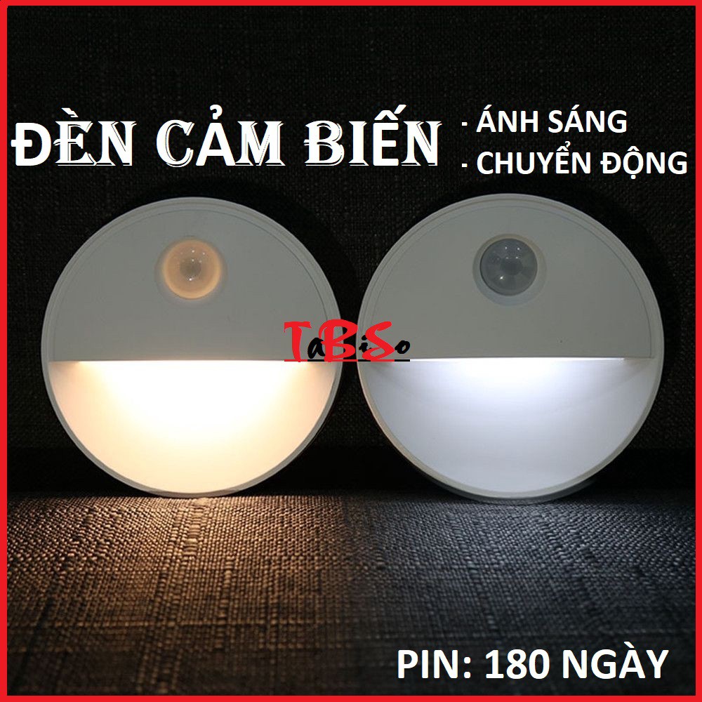 Đèn LED Cảm Biến Chuyển Động Thông Minh, đèn cảm ứng hồng ngoại chạy bằng pin. Tự động sáng khi có chuyển động - TABISO