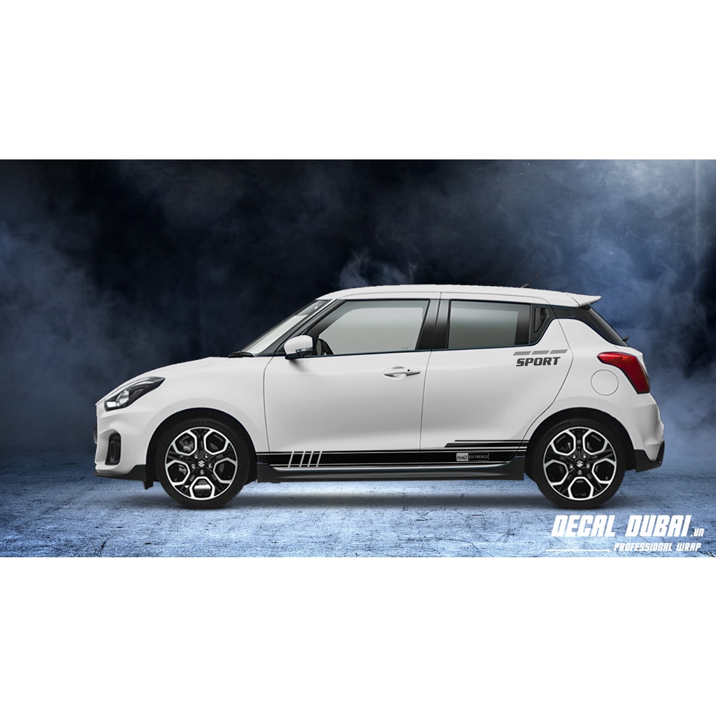 Bộ decal Euro 5 dán xe Suzuki Swift_tặng tem chữ ký