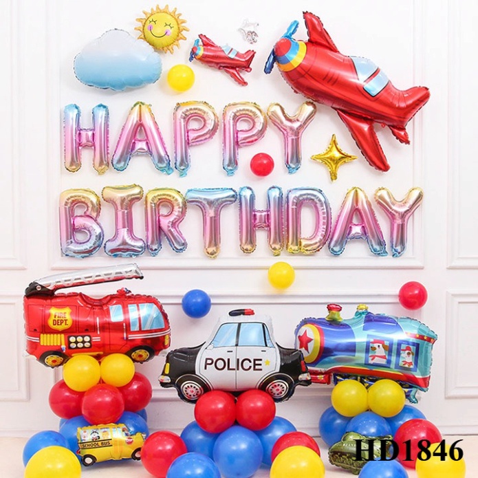 Phụ kiện trang trí sinh nhật [FREESHIP❤️] set bóng bay chi tiết trang trí sinh nhật