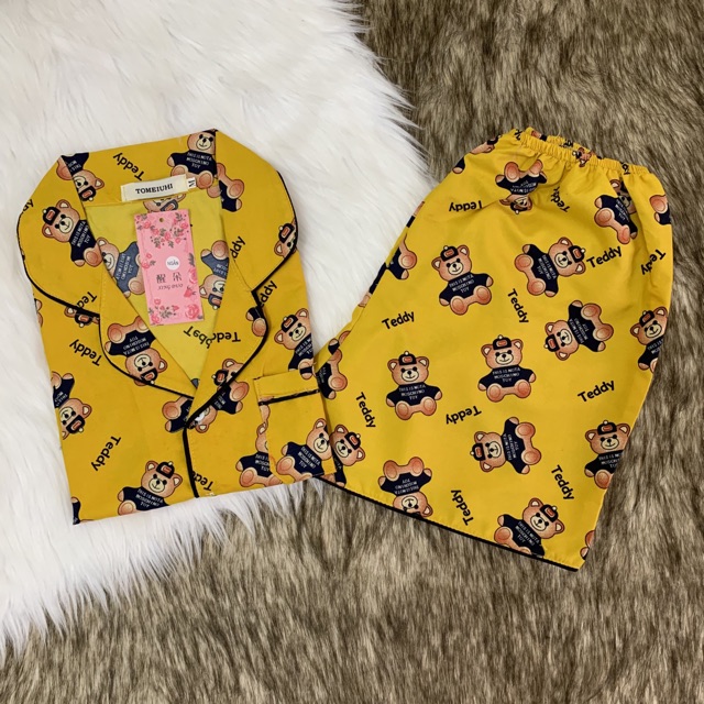 Bộ Mặc Nhà Pijama Kate Thái Cộc Cộc Loại Đẹp [ Ảnh Chụp Thật, Đủ size, Quần có túi ] | BigBuy360 - bigbuy360.vn