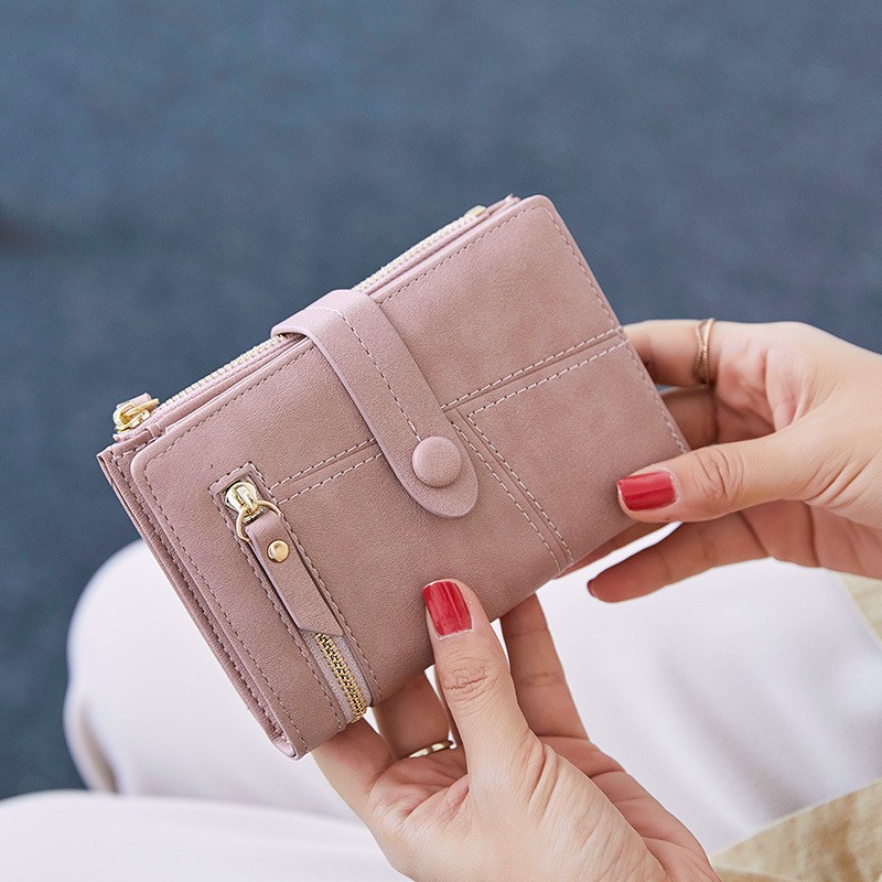 Tặng Nước Hoa 💖 Ví Nữ Ngắn Cầm Tay Nhỏ Gọn Kiểu Dáng Đẹp Da PU Cao Cấp | BigBuy360 - bigbuy360.vn