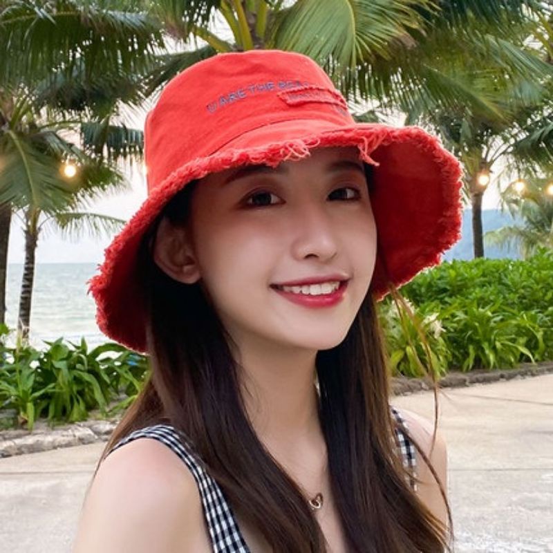 MŨ KAKI CHỮ THÊU VIỀN TUA RUA