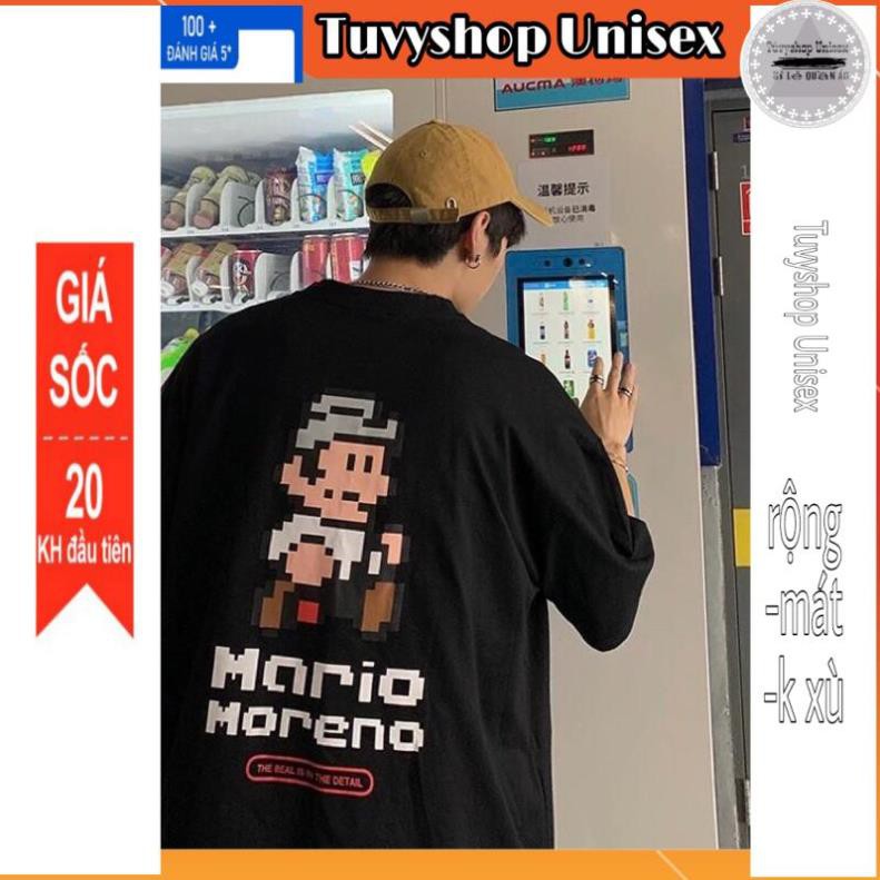 Áo đôi nam nữ FREESHIP Hoạ tiết Mario form rộng cực hot hit [thun cap