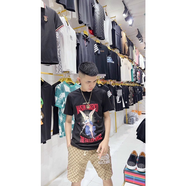 [Hot] Áo phông form thụng in hình thiên thần chất liệu cotton su nam nữ mặc đều đẹp ạ (CT-D35-T30D)