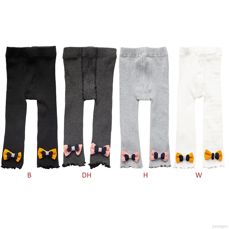 Quần Legging Dệt Kim Phối Nơ Cho Bé Gái