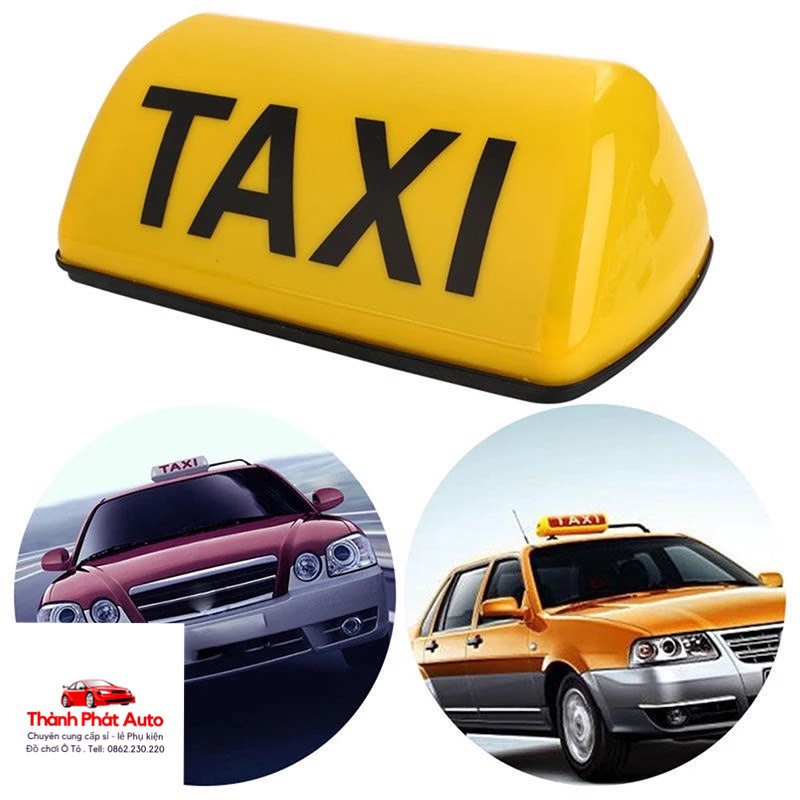 Mào TAXI hút nam châm có đèn LED gắn nóc ô tô, 28cm