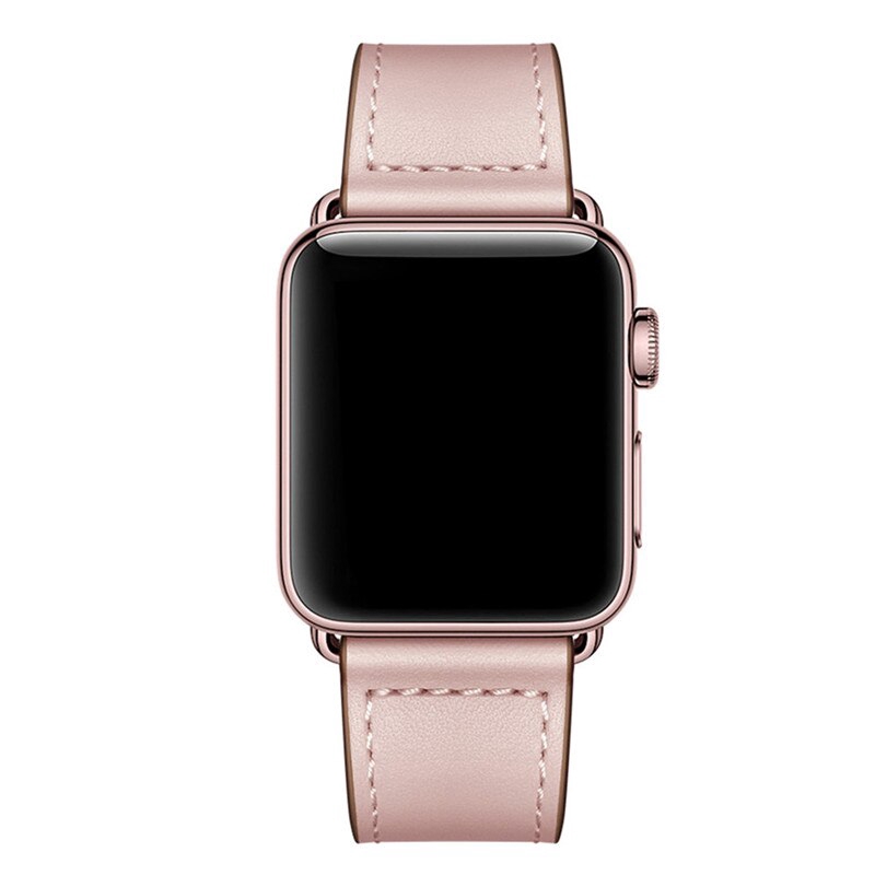 Dây đeo da thật cao cấp dành cho đồng hồ thông minh Apple Watch 7 6 SE 5 4 3 2 1 41mm 45mm 38mm/ 40mm