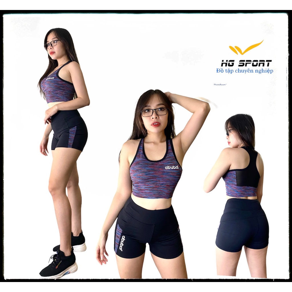 Bộ Đùi Tập Gym Aerobic, Bộ Quần Đùi Áo Croptop Thể Thao Nữ Phối Lưới Gợi Cảm, Dáng Ôm Body BD04