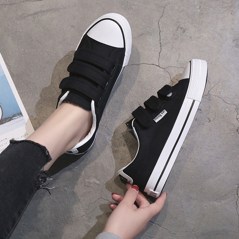 Giày Thể Thao Xuân Hè Thoáng Khí Phong Cách Hàn Quốc Mới Cho Nữ  Giày Thể Thao Khóa Dán Vải canvas Phiên Bản Hoang Dã Siêu hot