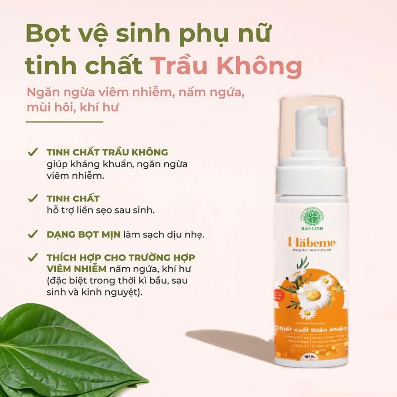 VỆ SINH PHỤ NỮ TẠO BỌT Häbeme