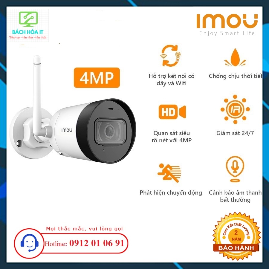 Camera IP WiFi 4M Ngoài Trời IMOU F42P/F46FP( Full Color) Full HD, 2K QHD Chính Hãng Dahua BH 24 tháng | WebRaoVat - webraovat.net.vn