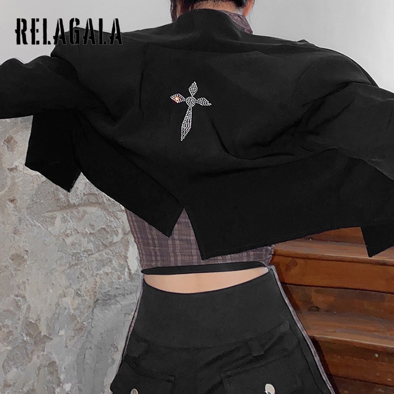 Áo Khoác Blazer Tay Dài Màu Trơn Đính Đá Thời Trang Cho Nữ 2021 | BigBuy360 - bigbuy360.vn