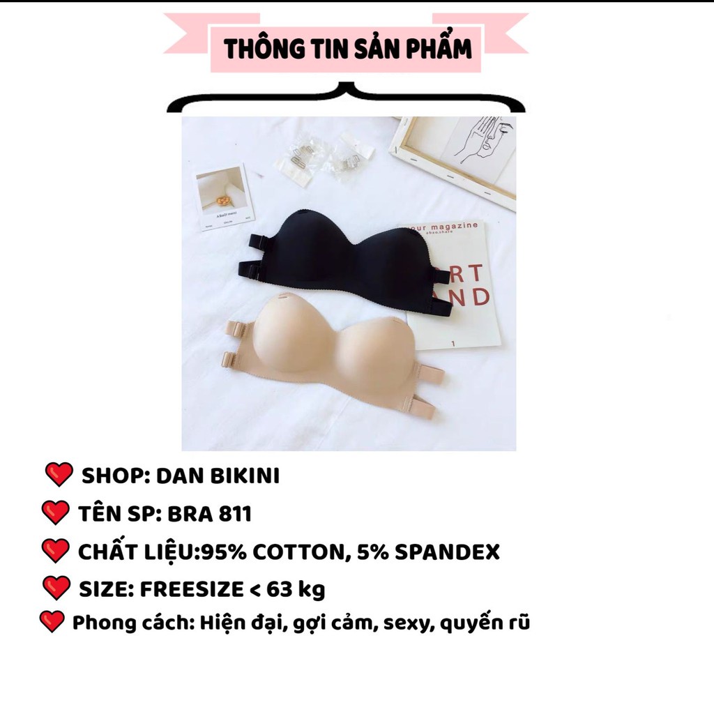 Áo Lót Nữ Không Gọng Nâng Ngực - Áo Bra không dây nâng vòng một gợi cảm mẫu 811