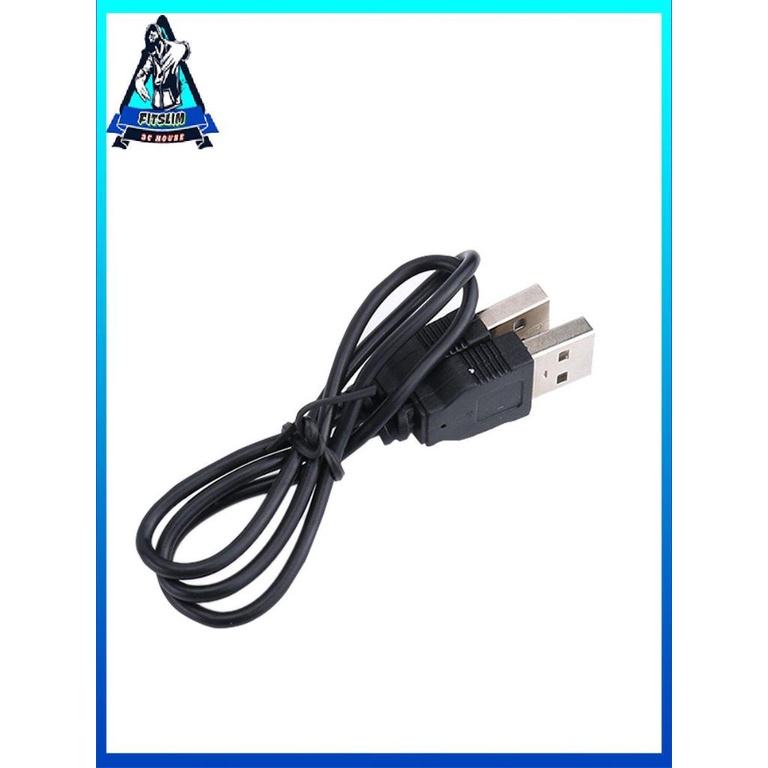 Đầu nối cáp dữ liệu Dây USB 2.0 Nam sang Nam 400mm (L) Đen [8/20]