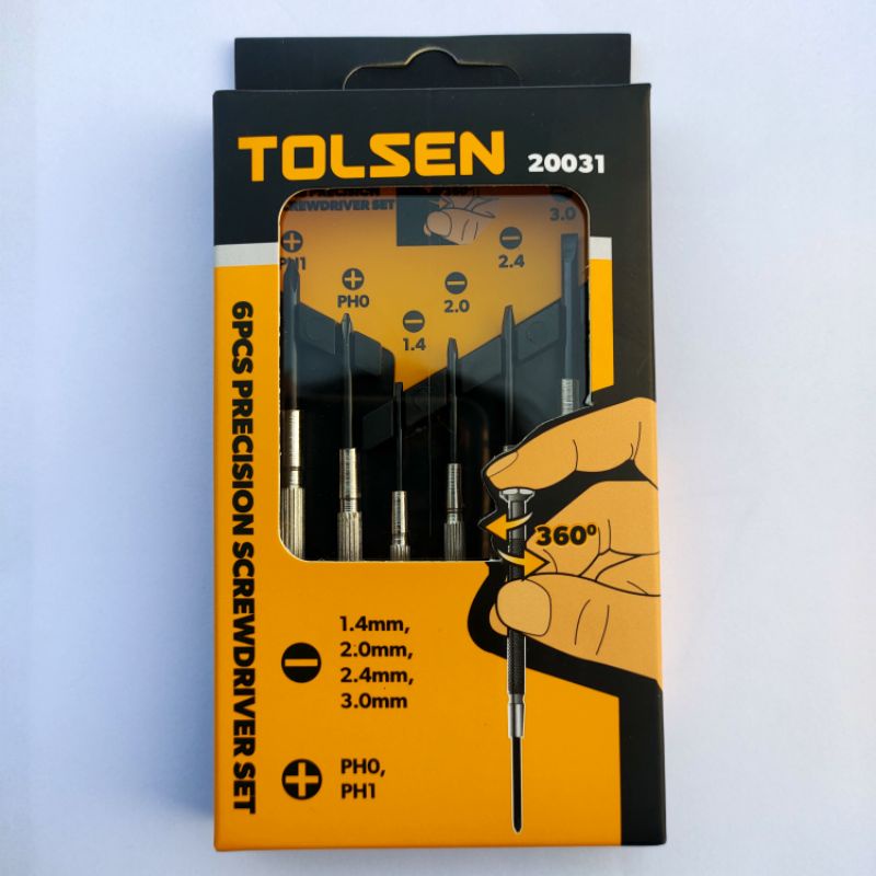 Bộ tô vít, tuốc nơ vít Tolsen cao cấp 6 cây xoay 360 độ sửa đồng hồ, máy tính, điện thoại tiện lợi - Bách Hóa Việt Hường