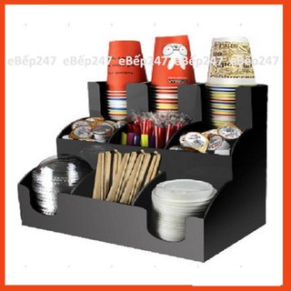 Kệ đựng, úp cốc trà sữa bằng nhựa Mica ABS cao cấp, nhiều ngăn chứa, siêu bền, siêu tiện lợi - eBếp247