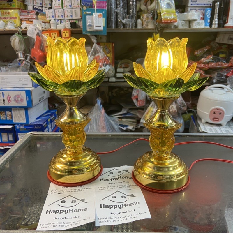 ĐÈN THỜ HOA SEN 3 TẦNG