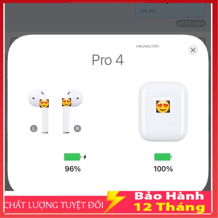 Tai nghe không dây Mini Pro4 Bluetooth 5.0 TWS, Nghe nhạc Cực Hay, Bảo Hành 12 Tháng.