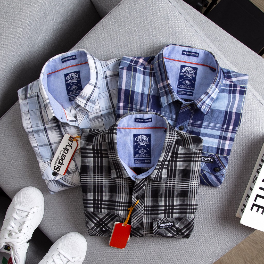 Sơ mi nam cao cấp SDRY Áo sơ mi caro Chất vải Linen Form Slimfit vải hấm hút mồ hôi cực tốt