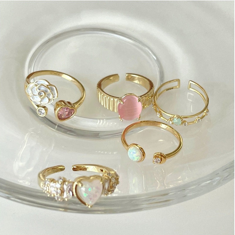 Móc Khóa Hình Vỏ Sò Đính Đá Opal Nhân Tạo Thời Trang Dành Cho Nữ