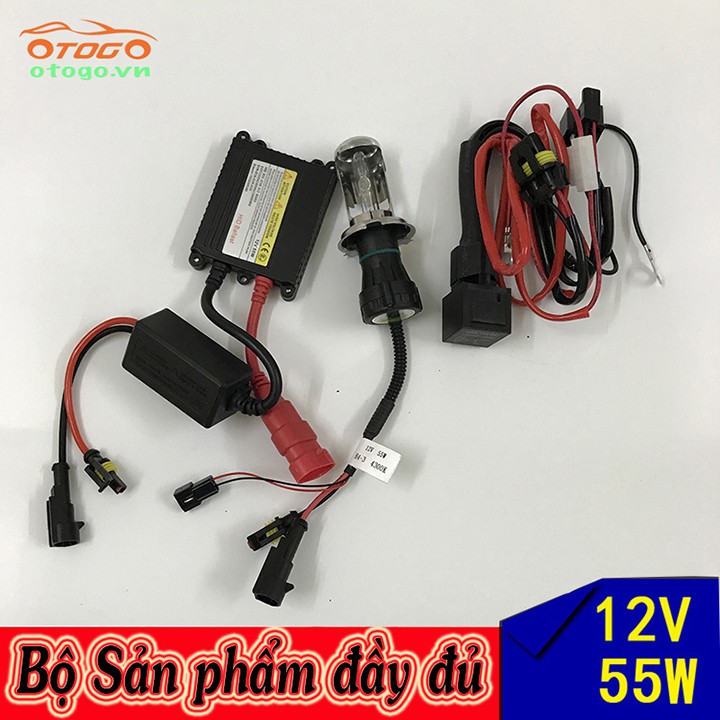 Bộ Đèn Xenon H4-55w Siêu Sáng Cho Xe Máy