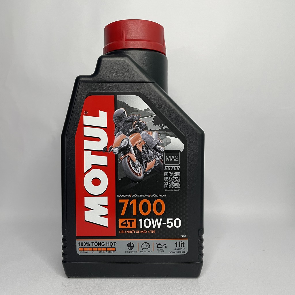 Nhớt MOTUL 7100 10w50 1 Lít (Nhớt xe số tổng hợp hoàn toàn Jaso MA2 SN)