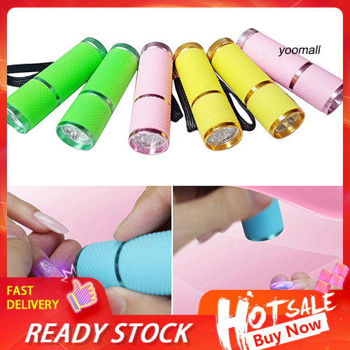 [Hàng mới về] Đèn Pin Led Uv 9 Bóng Sấy Khô Sơn Móng Tay Tiện Dụng