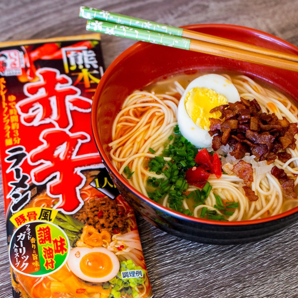 Mì Ramen Nhật Bản cao cấp, không chiên, có nước xốt, Kurume Hotomeki Kumamoto 123g