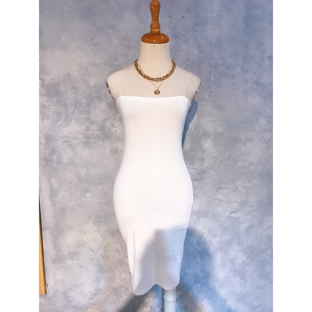 Đầm 2 dây🍍 váy 2 dây ôm body🍍Đầm Nữ Hai Dây Bún Ôm Sát Hàn Quốc Quảng Châu Trơn🍍