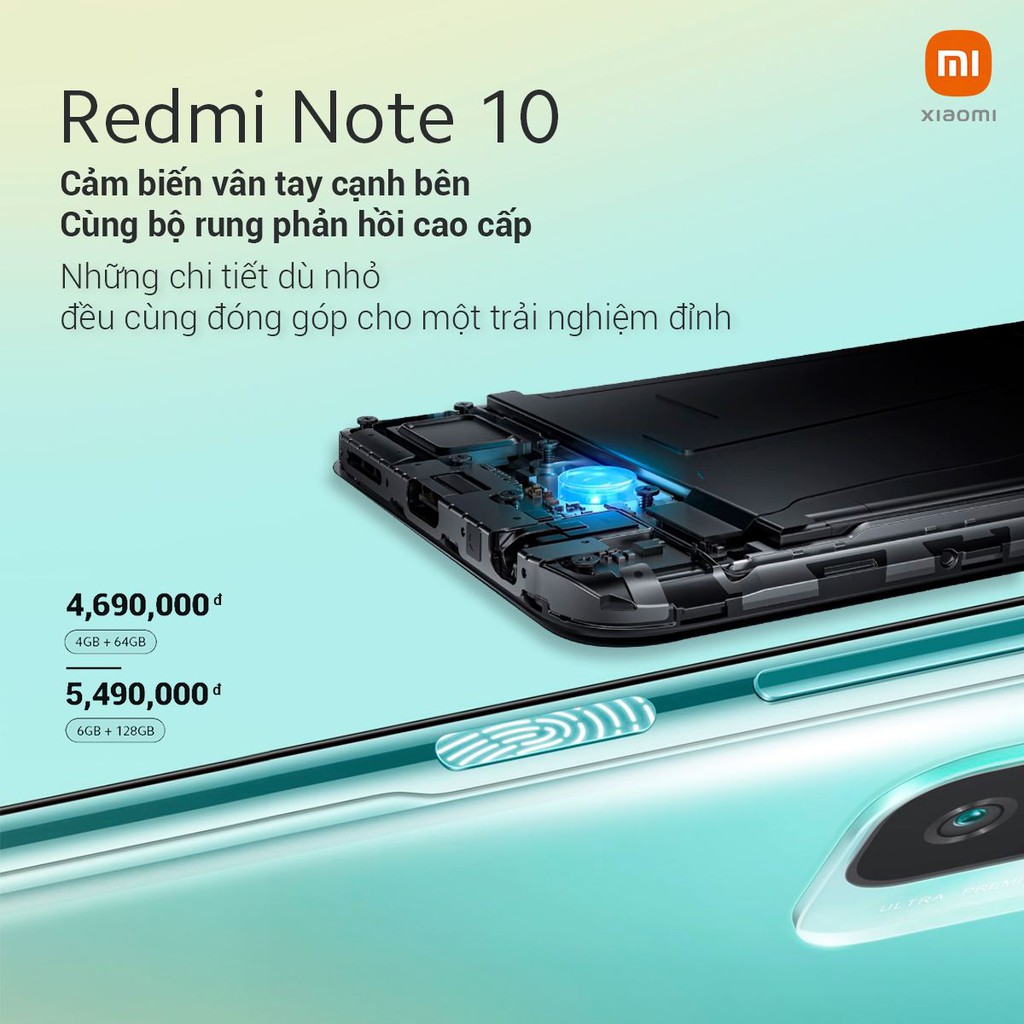 Điện thoại Xiaomi Redmi Note 10 (4GB/64GB) | Hàng chính hãng | Bảo hành 18 Tháng