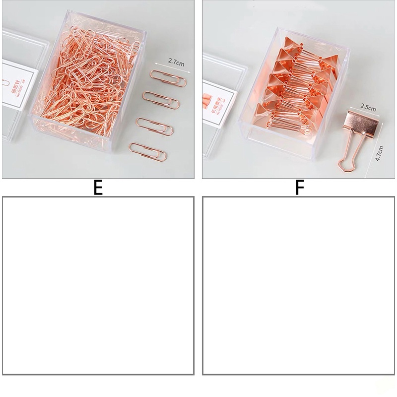 Set 160 Kẹp Giấy Màu Vàng Hồng Đa Năng