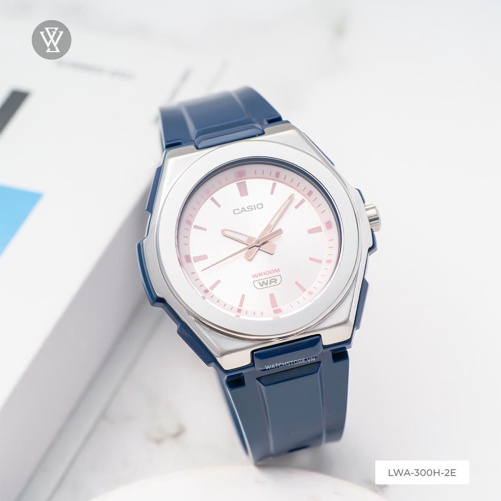 Đồng Hồ Quartz Nữ Casio WATCHSTORE LWA-300H-2E Thiết Kế Kính 42mm, Dây Và Vỏ Nhựa Bền Bỉ