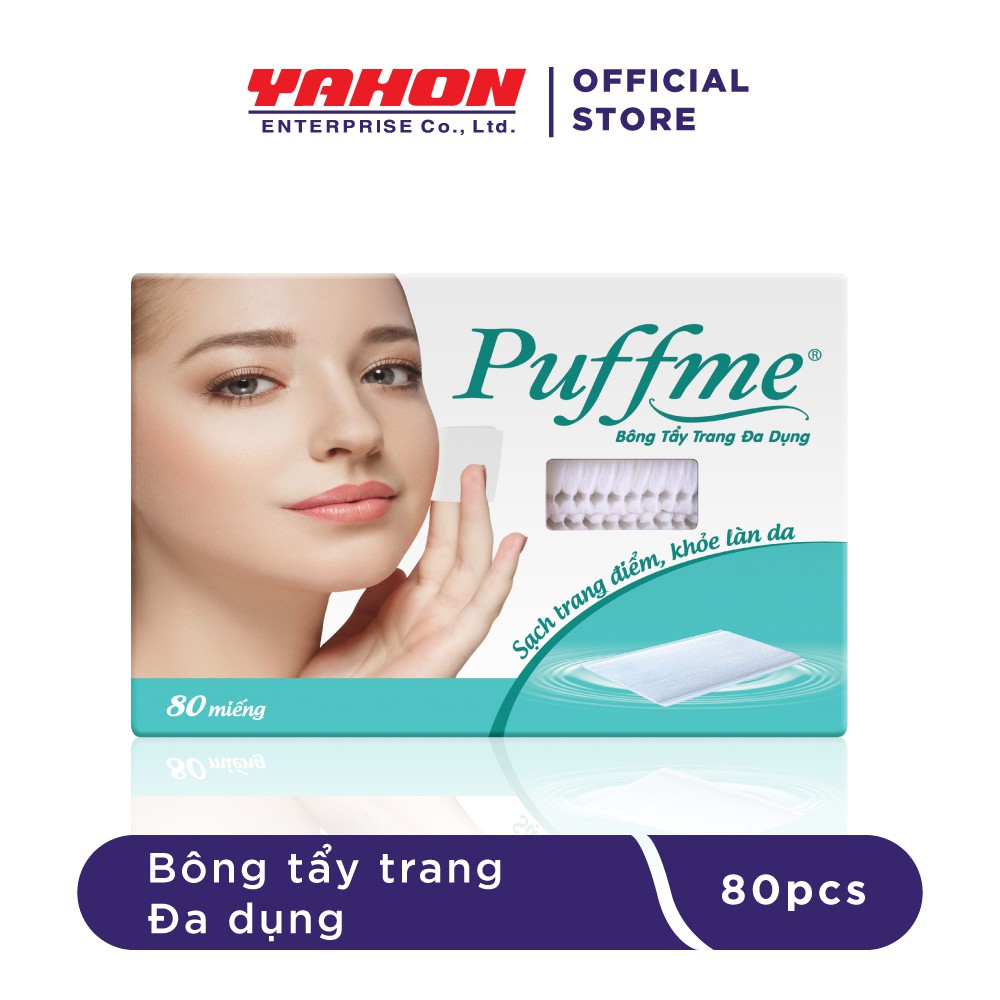 BỘ 3 HỘP BÔNG TẨY TRANG ĐA DỤNG PUFFME 80 MIẾNG