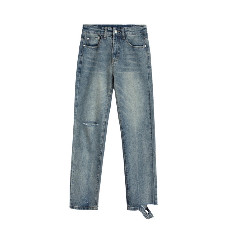 Quần jeans rách gối phong cách