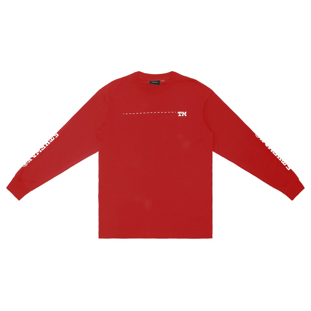 5THEWAY® /trademark™/ TRADITIONAL FIT LONG SLEEVE TEE™ in RED aka Áo Thun Đỏ Tay Dài