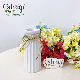 Bình Sứ Cắm Hoa- Bình Dáng Chai Sữa