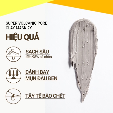[𝐂𝐡𝐢́𝐧𝐡 𝐡𝐚̃𝐧𝐠] Siêu mặt nạ đất sét chăm sóc lỗ chân lông innisfree Super Volcanic Pore Clay Mask 2X 100ml