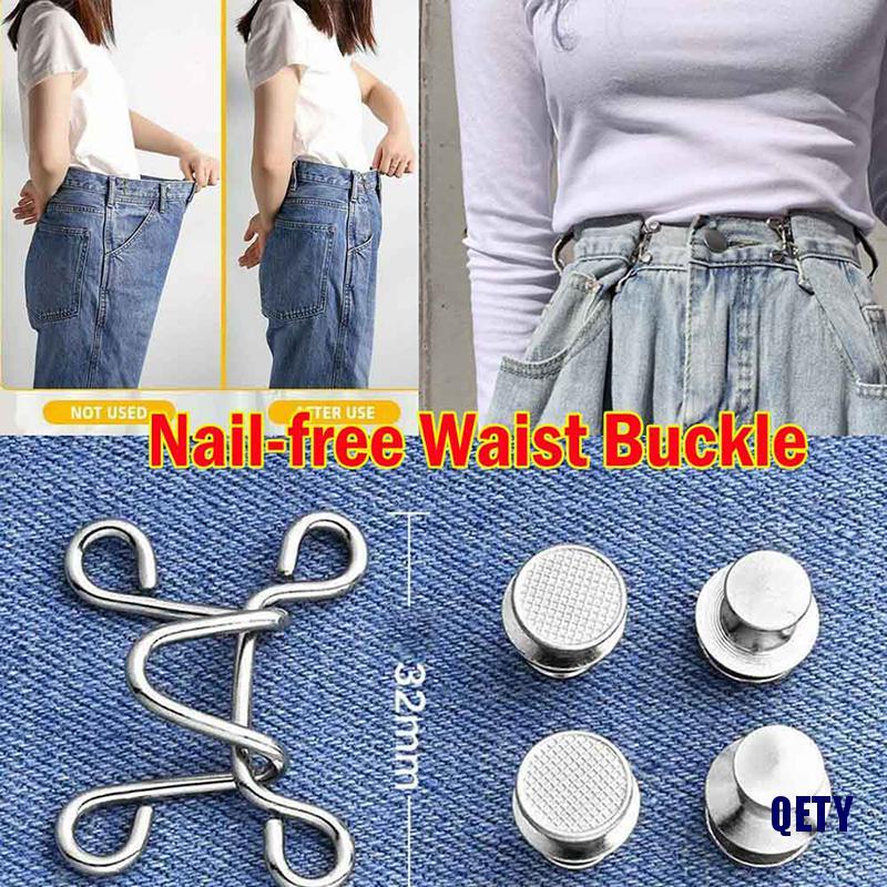 Khóa cài điều chỉnh kích thước lưng quần không cầm bấm nút size 27/ 32mm