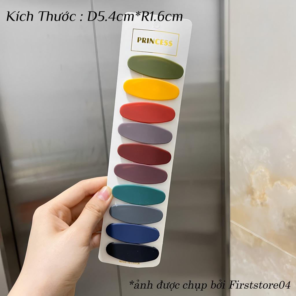 Set 10 Kẹp Tóc/ Cặp Tóc Phủ Màu Nhám Lì Dễ Thương