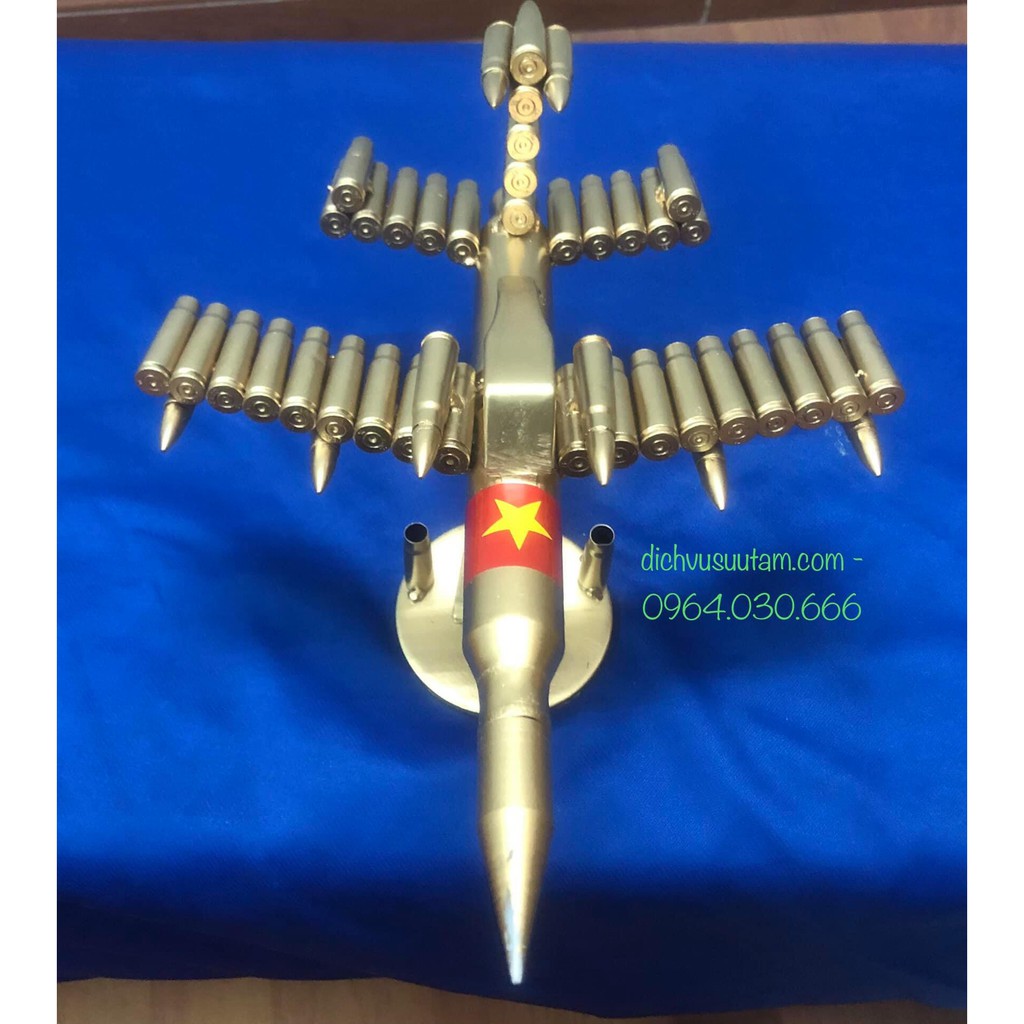Máy bay để bàn mô hình vỏ đạn cỡ vừa, trang trí độc lạ