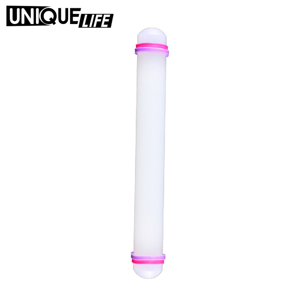 [Unique Life]Non-Stick Rolling Pin Professional with Thickness Rings Decoration Fondant Sugarcraft Pie  Decorating Plastic Roller