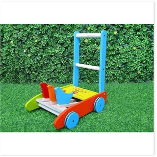 Xe tập đi ba con chim cho bé, xe gỗ tập đi con gà dễ thương