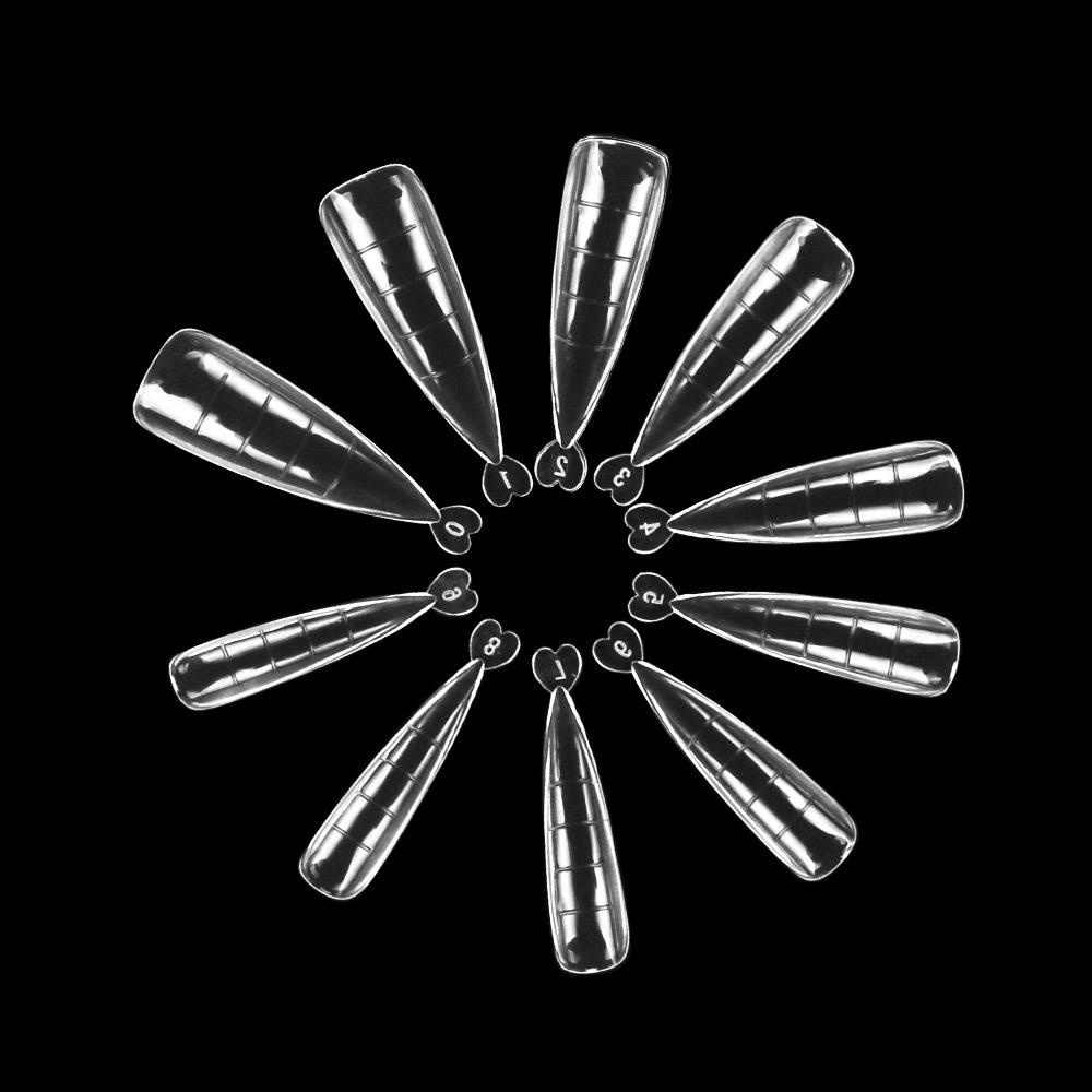 Hộp 100 Móng Tay Giả Bằng Acrylic Kèm Kẹp Tiện Dụng
