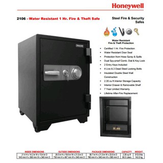Két sắt chống cháy Honeywell 2106 khoá cơ