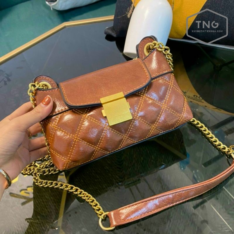 [Bán Sỉ] Túi Xách Nữ - Khóa Vuông - Size 21cm - Loại 1 - HÌNH THẬT - Túi Đeo Chéo