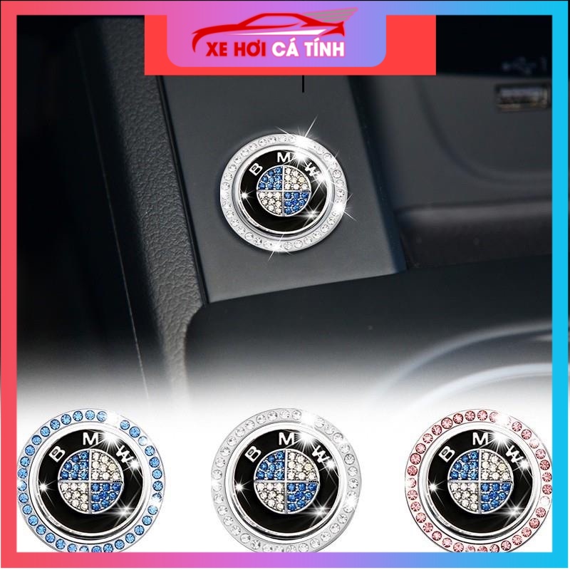 ⚡️FREESHIP TỪ 50K⚡️Vòng Đá-Logo Trang Trí Nút Khởi Động START STOP Của Xe Hơi Bằng Đá Cực Sang Trọng